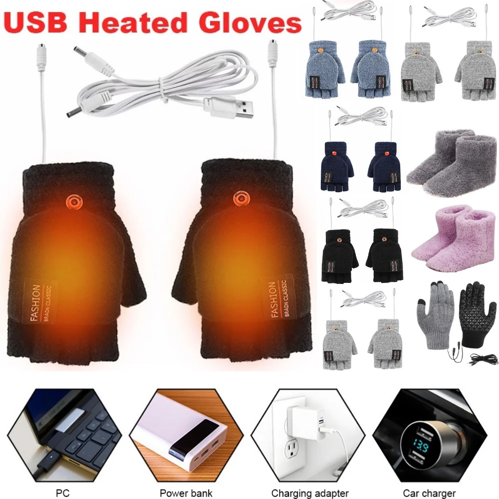 Knit Glove Touch Screen - Sarung Tangan Elektrik USB Penghangat Musim