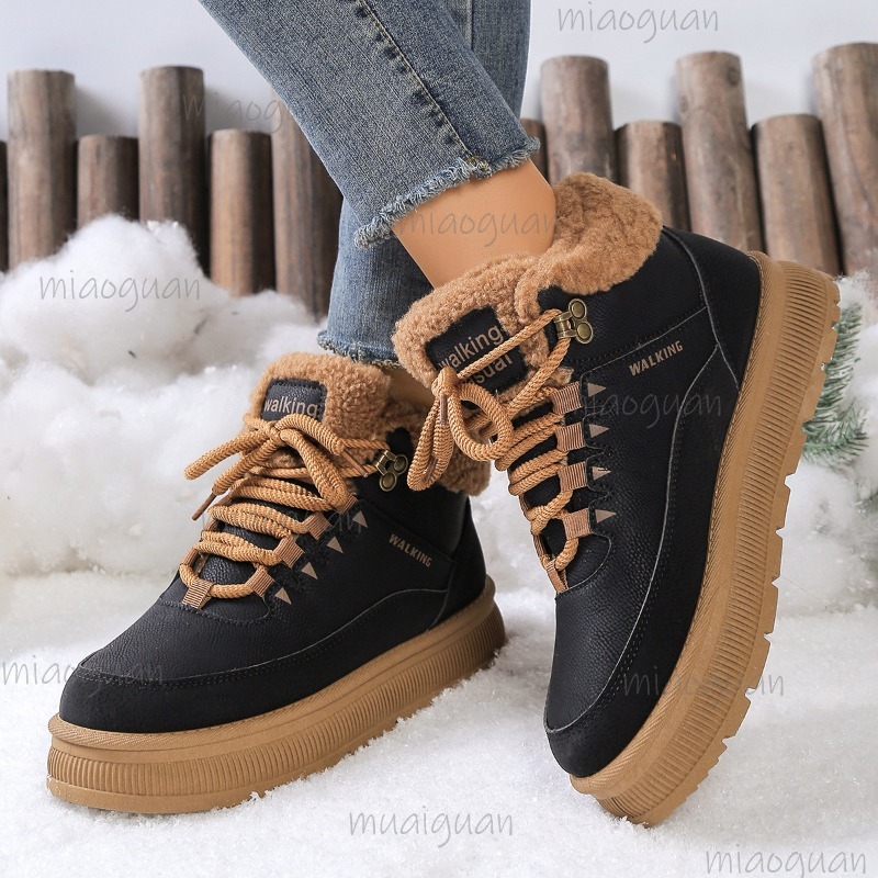 Snow Boot Fur Lined - Sepatu Bot Salju Musim Dingin Ukuran