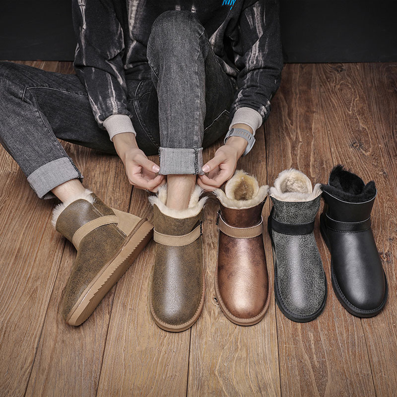 Snow Boot Fur Lined - Sepatu Bot Salju Pria Ukuran Besar