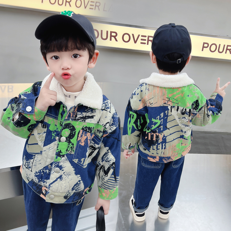 Winter Clothing Activities For Toddlers - Jaket Denim Hangat Anak-anak dengan Bulu