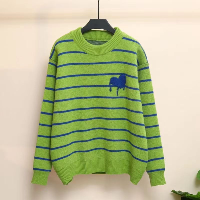 Pakaian sweter bergaris-garis  - Winter Clothing Korean ulasan dan harga