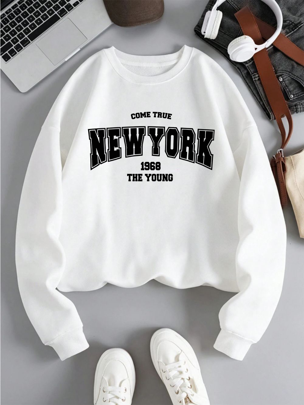 New York 1968 Sweatshirt wanit - Winter Clothing New York ulasan dan harga