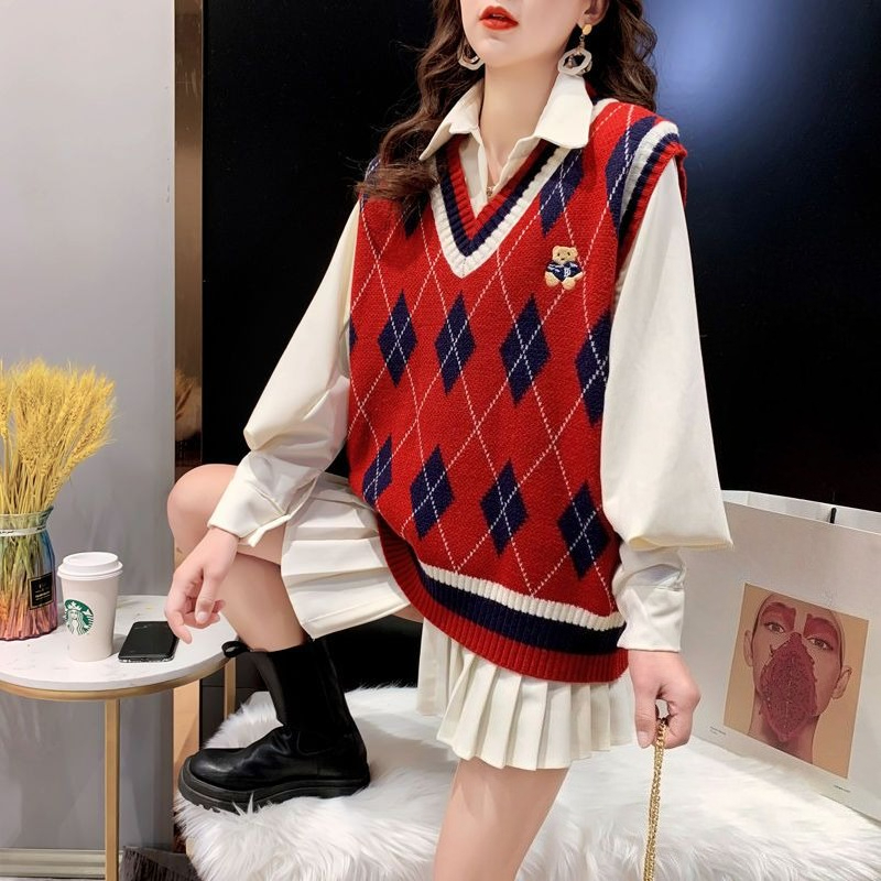 Rompi Rajut Merah Wanita Tanpa - Winter Clothing Trends 2025 Women'S ulasan dan harga