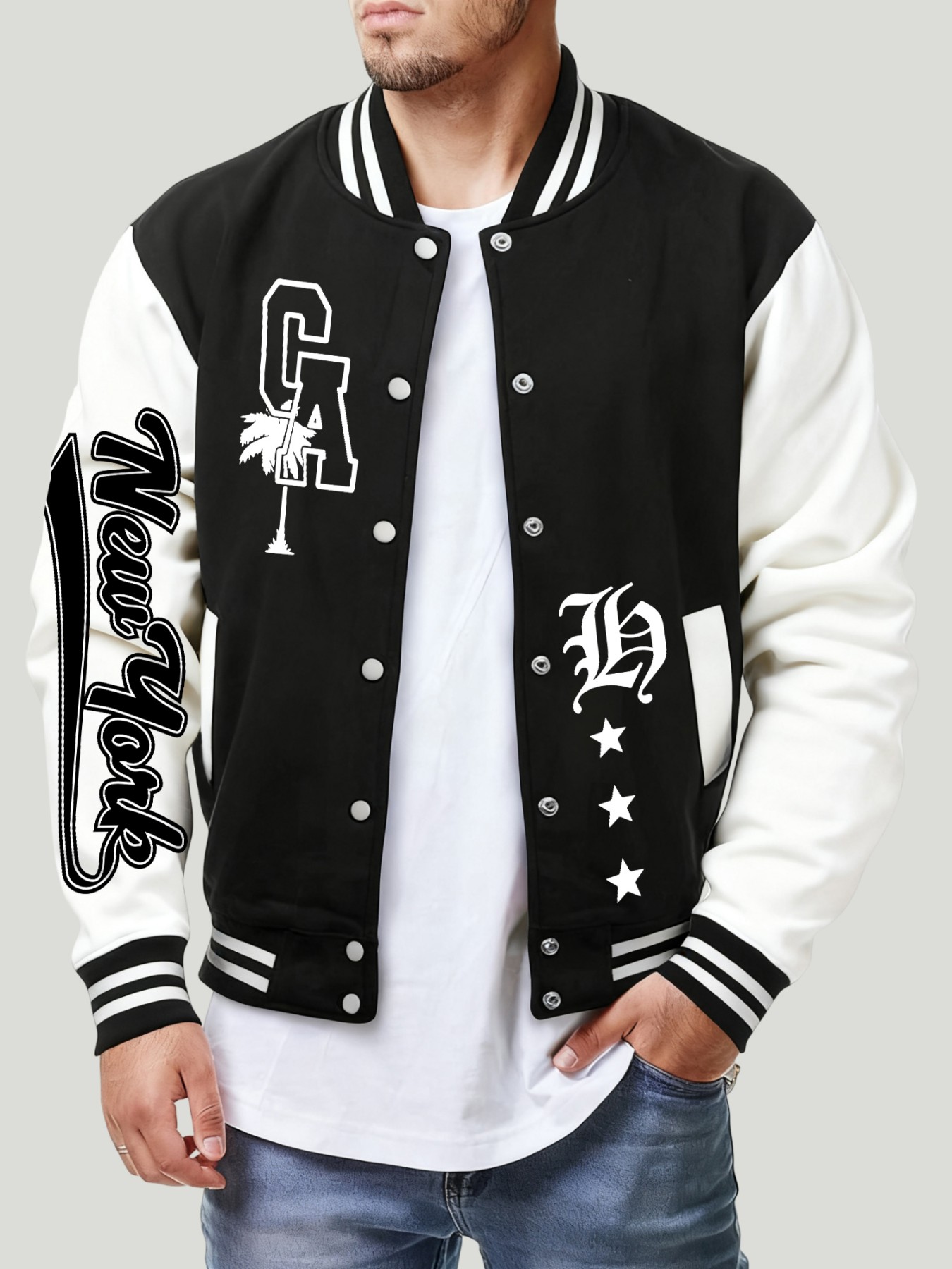 Jaket Baseball Pola Bintang Ne - Winter Clothing New York ulasan dan harga