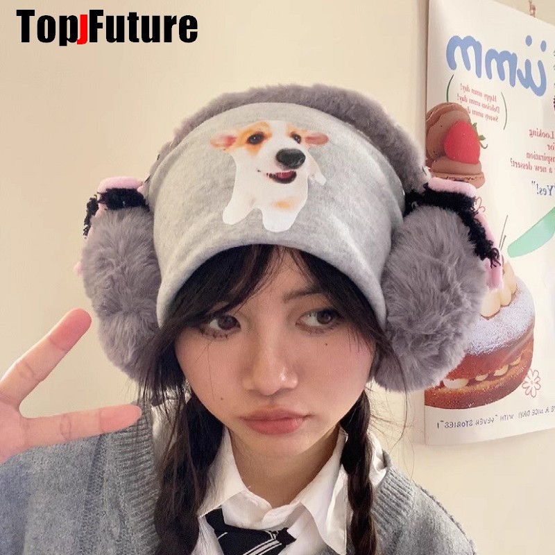 Harajuku Y2k earmuff hangat wa - Ear Muff Foldable ulasan dan harga