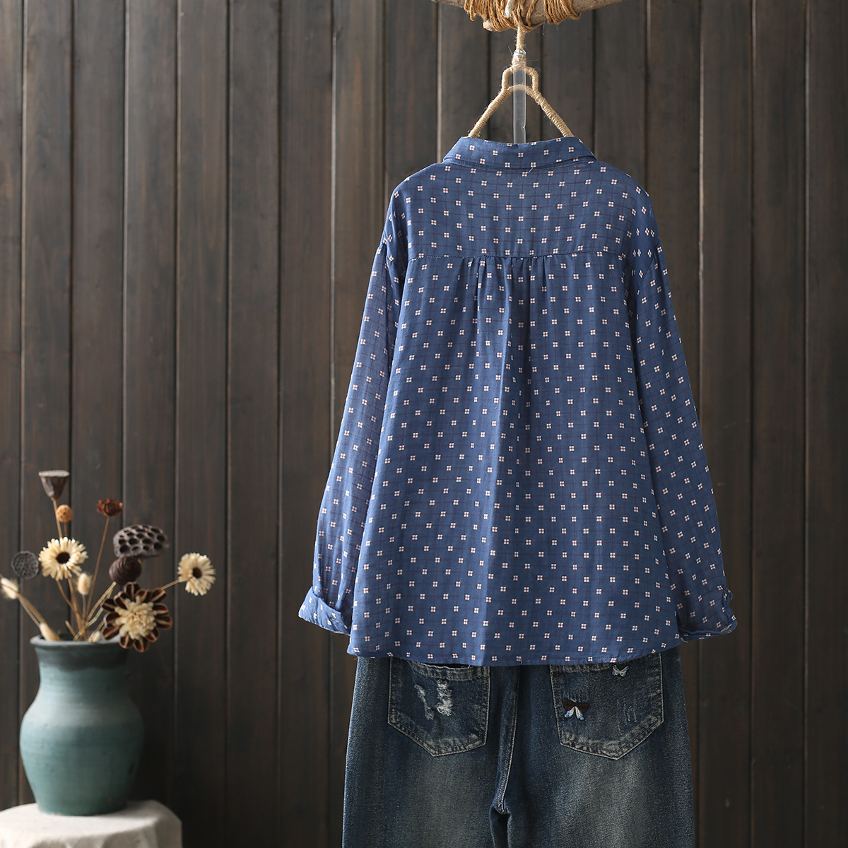 Kemeja putih benang katun dua  - Winter Clothing Layers ulasan dan harga