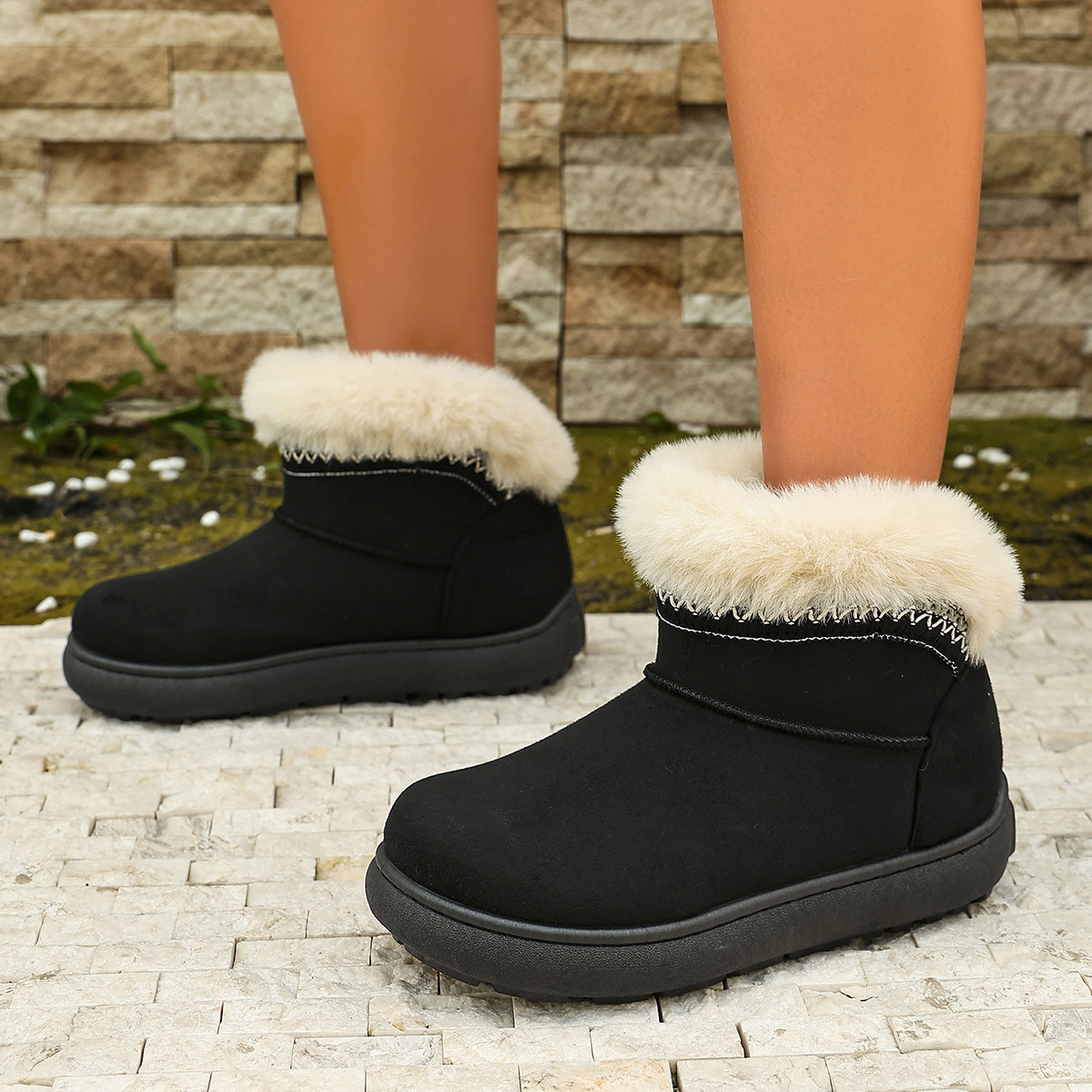 Sepatu Bot Salju Wanita Trendy - Snow Boot Fur Lined ulasan dan harga