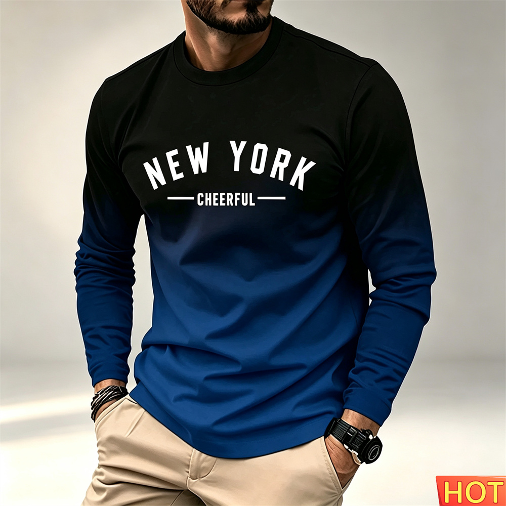 Kaos Pria Lengan Panjang Musim - Winter Clothing New York ulasan dan harga