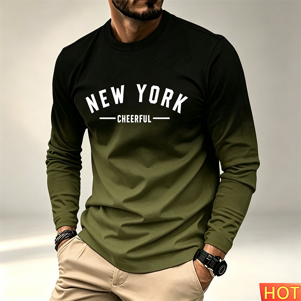 Kaos Pria Lengan Panjang Musim - Winter Clothing New York ulasan dan harga