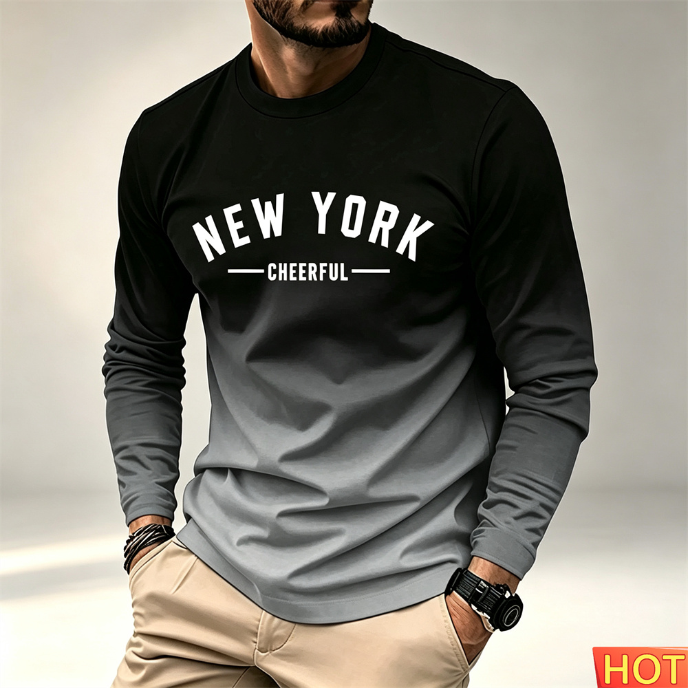 Kaos Pria Lengan Panjang Musim - Winter Clothing New York ulasan dan harga