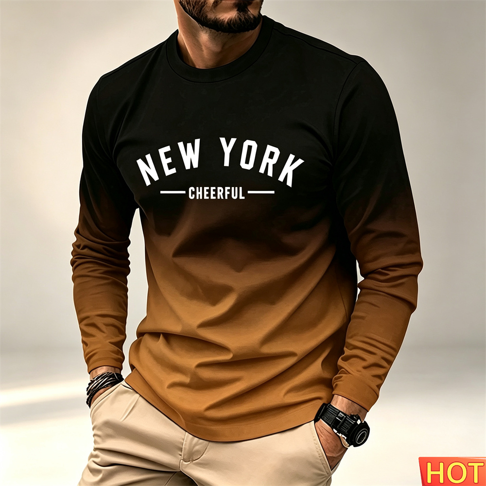 Kaos Pria Lengan Panjang Musim - Winter Clothing New York ulasan dan harga