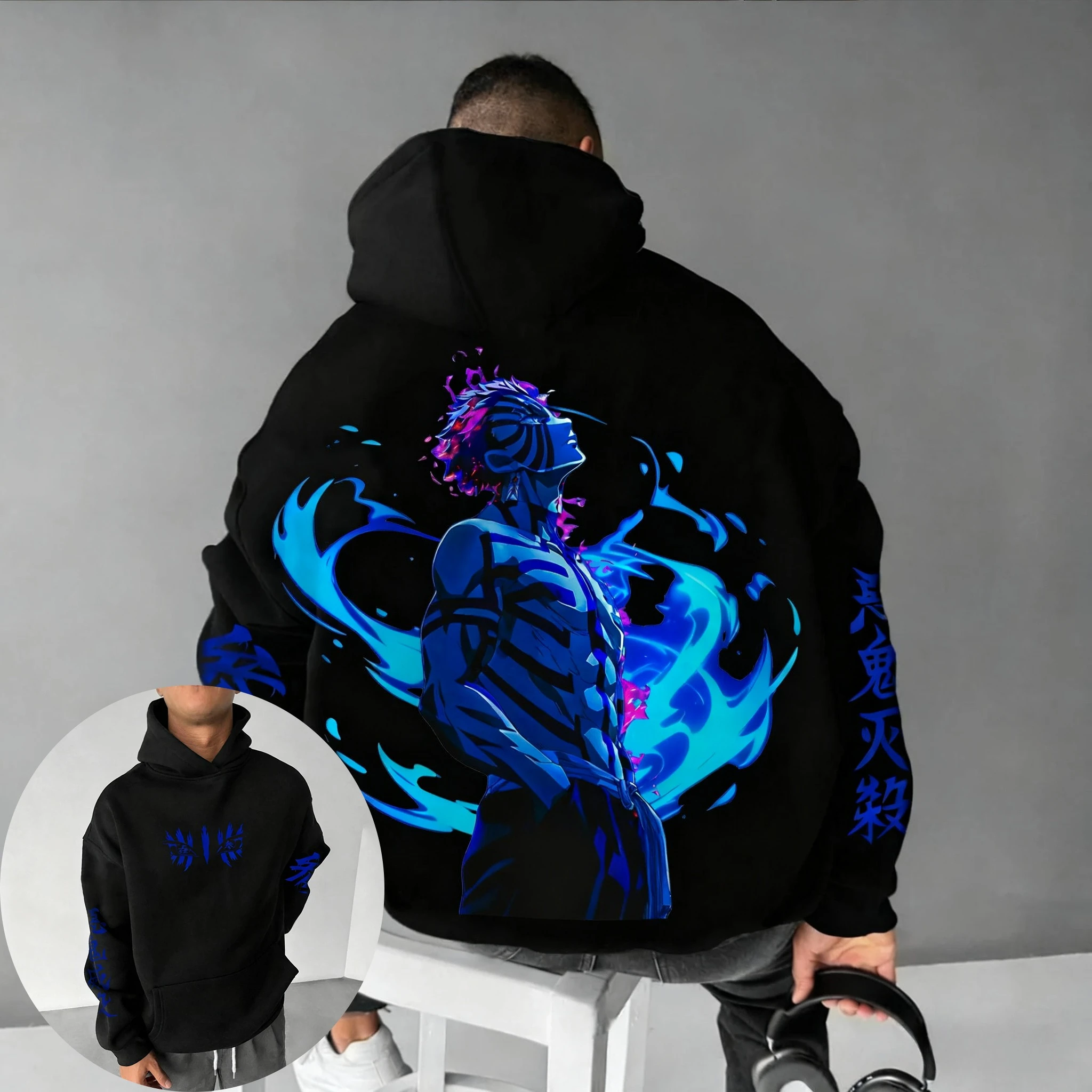 Hoodie Anime Demon Slayer Akaz - Winter Clothing Trends 2025 Women'S ulasan dan harga